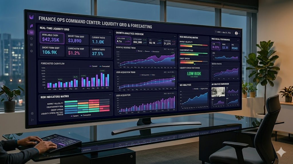 Financial terminal dashboard view
